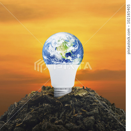Ecology saving power and energy concept, Elements of this image furnished by NASA 102165405