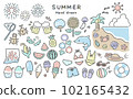 可愛的夏日手繪插畫果子露色 102165432