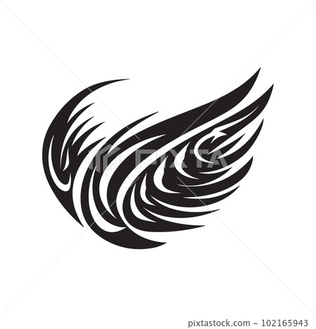 wing, vector concept digital art, hand drawn illustration 102165943