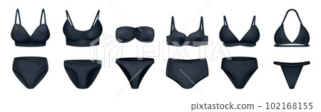 Female Bikini Realistic Set 102168155