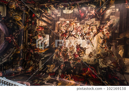 Frescoes in chiesa San Pantalon, Venice, italy 102169138