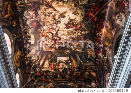 Frescoes in chiesa San Pantalon, Venice, italy 102169139