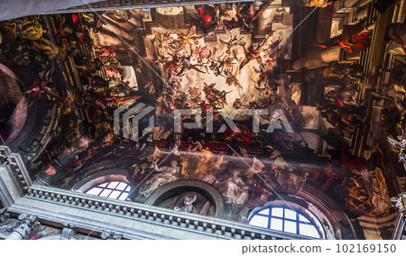 Frescoes in chiesa San Pantalon, Venice, italy 102169150