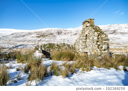 The remains of the Derryveagh evictions - In April 1861 landlord John George Adair evicts over 250 tenants from Donegal - Ireland 102169250
