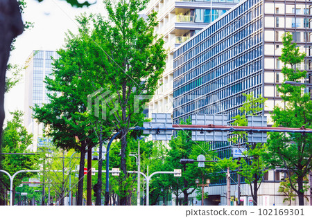 [Osaka] Scenery around Hommachi Station from Yodoyabashi 102169301