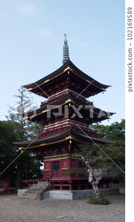 Three-storied pagoda of Itabashi Fudoson, Tsukubamirai City, Ibaraki Prefecture Three-storied pagoda of Itabashi Fudoson, Tsukubamirai City, Ibaraki Prefecture 102169589