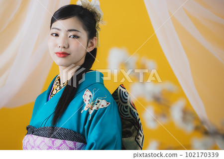 藍色振袖 102170339