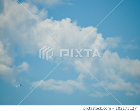 White clouds floating in the blue sky 102173127