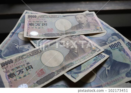 10,000 yen and 1,000 yen bills 10,000 yen and 1,000 yen bills 102173451