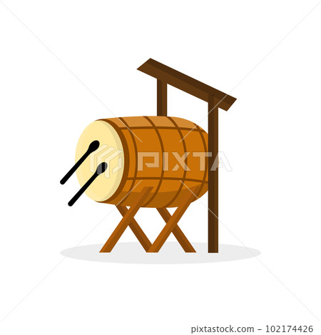 Ramadan Kareem Ketupat Drum Design and Eid Background Eid Al Adha and Greeting Card Vector Ornament Poster Ramadan Kareem Icon 102174426