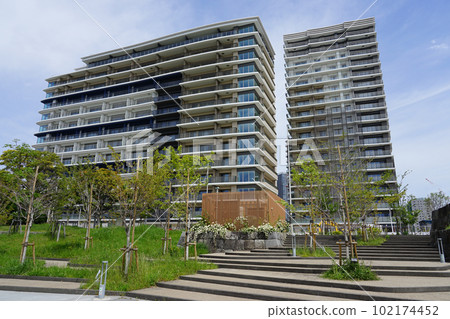 晴海五丁目（東京都中央區）正在重建的前運動員村遺址的開發 102174452