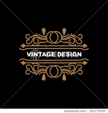 Retro Vintage Design, Luxurious Minimalist Vector Ornament Logo, With Mandala And Batik Style, Product Brand Illustration, Invitation, Banner, Fashion 102174594