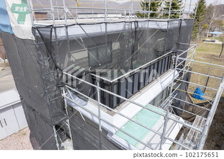 房屋裝修鳥瞰圖 外牆粉刷工作 102175651