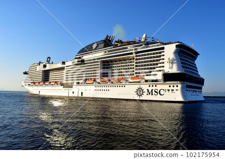 A super-large cruise ship departing from and arriving in Japan 102175954