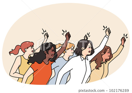 Women activist on protest for equal rights 102176289