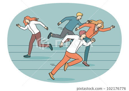 Weak woman quit race refuse compete with others 102176776