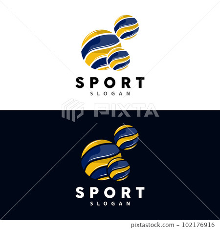 Volleyball Logo, Sport Simple Design, World Sports Tournament Vector, Illustration Symbol Icon 102176916