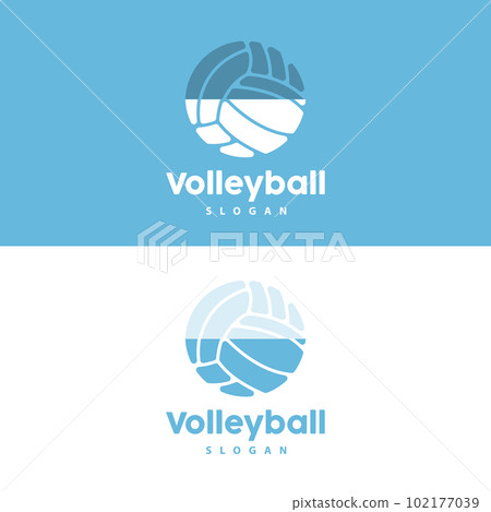 Volleyball Logo, Sport Simple Design, World Sports Tournament Vector, Illustration Symbol Icon 102177039