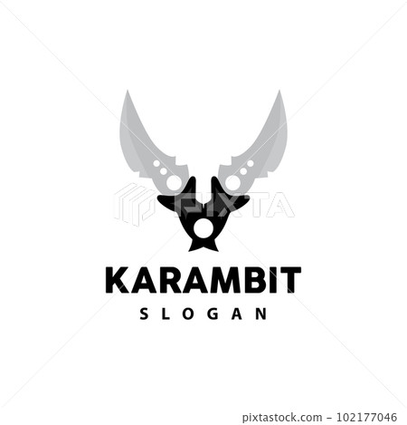 Kerambit Logo, Indonesia Fighting Weapon Vector, Ninja Fighting Tool Simple Design, Template Illustration Symbol Icon Kerambit Logo, Indonesia Fighting Weapon Vector, Ninja Fighting Tool Simple Design, Template Illustration Symbol Icon 102177046