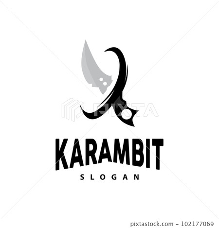 Kerambit Logo, Indonesia Fighting Weapon Vector, Ninja Fighting Tool Simple Design, Template Illustration Symbol Icon Kerambit Logo, Indonesia Fighting Weapon Vector, Ninja Fighting Tool Simple Design, Template Illustration Symbol Icon 102177069