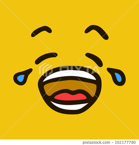 Crying face. Cartoon face expressions. Doodle characters mouth and eyes illustration. 102177780
