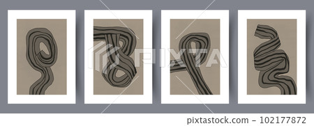 Abstract ribbons tortuous stripes wall art print Abstract ribbons tortuous stripes wall art print 102177872