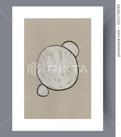 Abstract circles minimalism wall art print 102178048