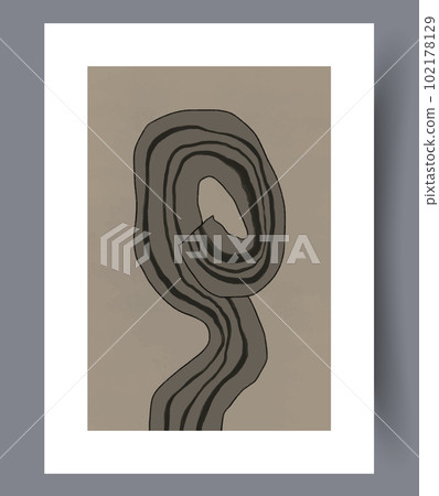 Abstract minimalism stripes wall art print 102178129