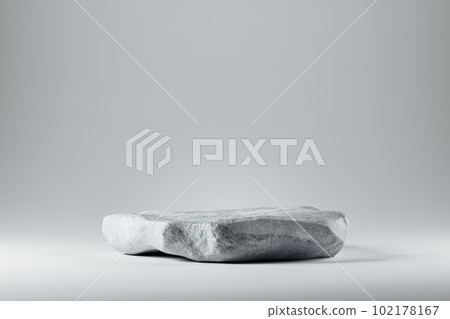 3d presentation pedestal made of natural rock 102178167