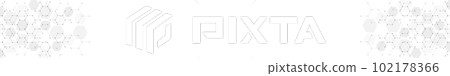 Panoramic view of abstract geometric background with hexagons shape pattern for banner or website header template Panoramic view of abstract geometric background with hexagons shape pattern for banner or website header template 102178366