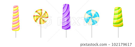 Different Lollipop and Candy of Various Taste and Flavor Vector Set Different Lollipop and Candy of Various Taste and Flavor Vector Set 102179617