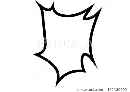 Manga speech bubble sharp curve vector Manga speech bubble sharp curve vector 102180603