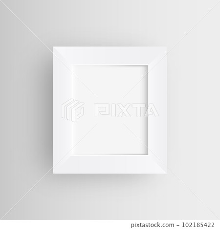 White realistic square blank frame. Empty white frame mockup template.Vector illustration White realistic square blank frame. Empty white frame mockup template.Vector illustration 102185422