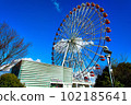 Ferris wheel at Kariya Highway Oasis in the blue sky 102185641