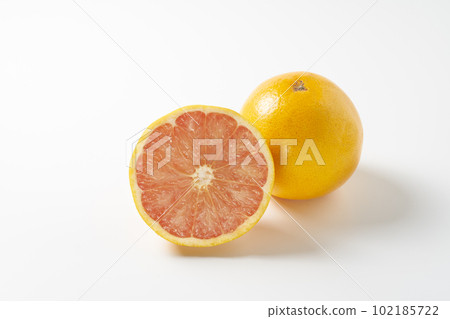 Pink grapefruit white background Pink grapefruit white background 102185722