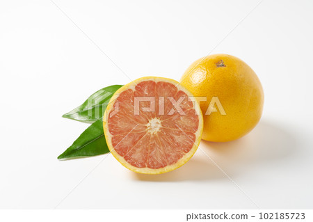Pink grapefruit white background Pink grapefruit white background 102185723