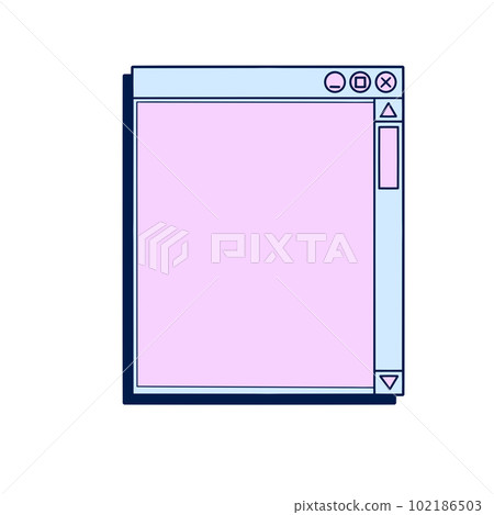Retro vaporwave Y2K computer interface. Vintage - Stock