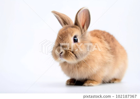 Cute rabbit on white background Cute rabbit on white background 102187367
