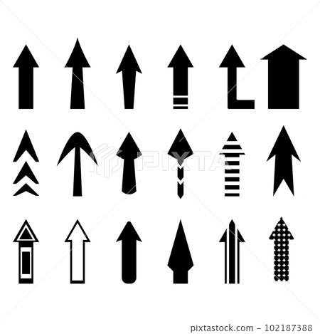 Vector illustration set of black special arrows Vector illustration set of black special arrows 102187388