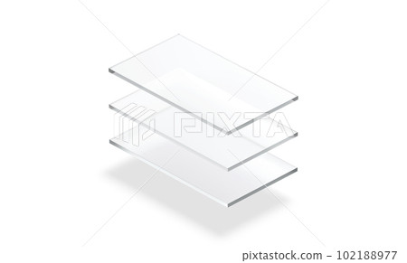 Blank white glossy and matte glass material layers mockup Blank white glossy and matte glass material layers mockup 102188977