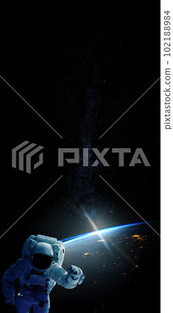 Astronaut and spaces background. Elements of this image furnished by NASA. Astronaut and spaces background. Elements of this image furnished by NASA. 102188984