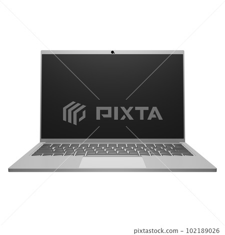 三維筆記本電腦的 3DCG 前視圖 三維筆記本電腦的 3DCG 前視圖 102189026