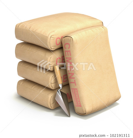 Cement bags with trowel 102191311