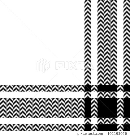 Plaid check pattern in black and white. Seamless fabric texture. Tartan textile print. 102193056