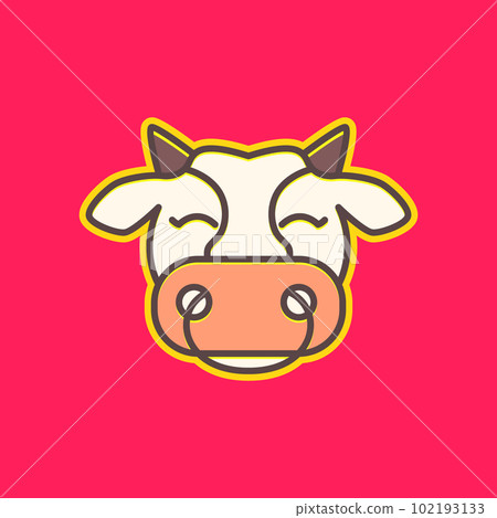 animal farm cattle livestock fat cows head milk beef cute smile mascot cartoon colorful logo design vector animal farm cattle livestock fat cows head milk beef cute smile mascot cartoon colorful logo design vector 102193133