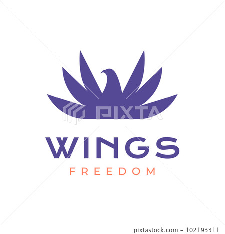 flapping wings eagle falcon modern minimal logo design vector flapping wings eagle falcon modern minimal logo design vector 102193311