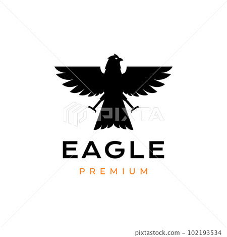 Premium Vector, Flying eagle abstract logo design