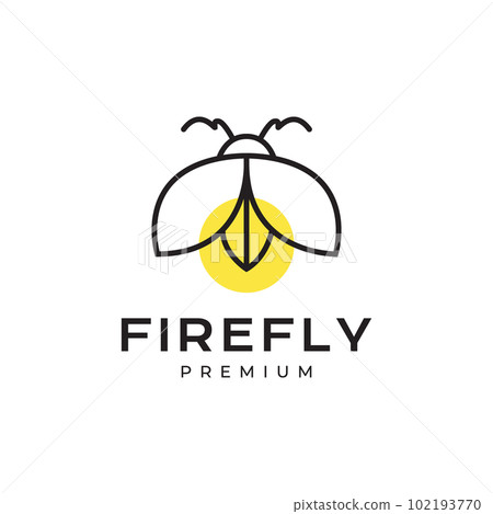 animal insect firefly light shine lamp modern minimal logo design vector 102193770