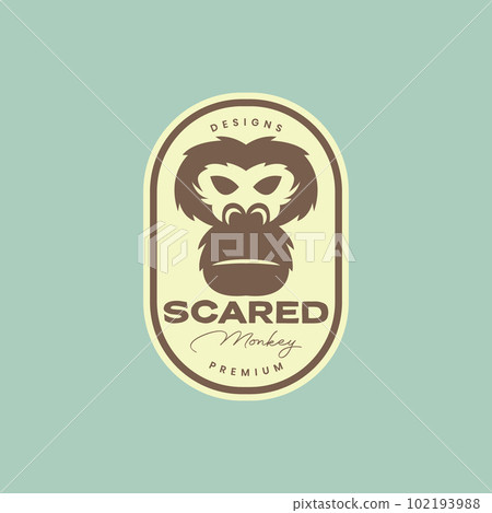 head old face monkey ape primate forest badge vintage logo design vector head old face monkey ape primate forest badge vintage logo design vector 102193988