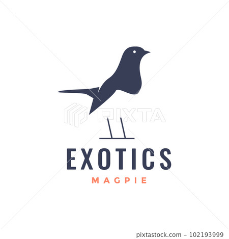 exotic bird magpie singer forest loud beauty modern shape simple logo design vector exotic bird magpie singer forest loud beauty modern shape simple logo design vector 102193999